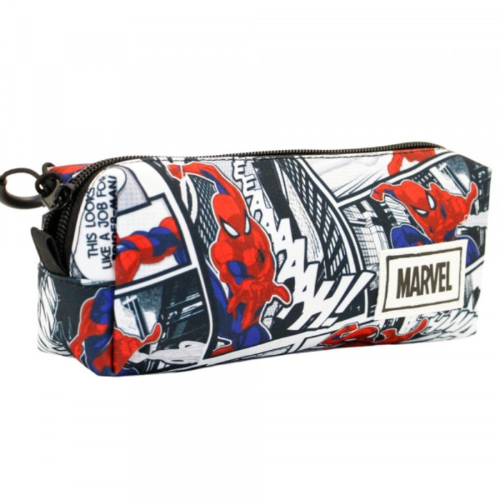 Penar cu un compartiment si fermoar, multicolor, Marvel Spiderman, 8 x 21 x 5.5 cm