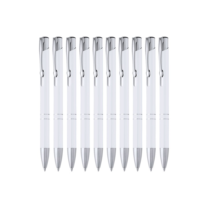 10 db-os fém toll készlet kék ólommal, Ardenes, fehér