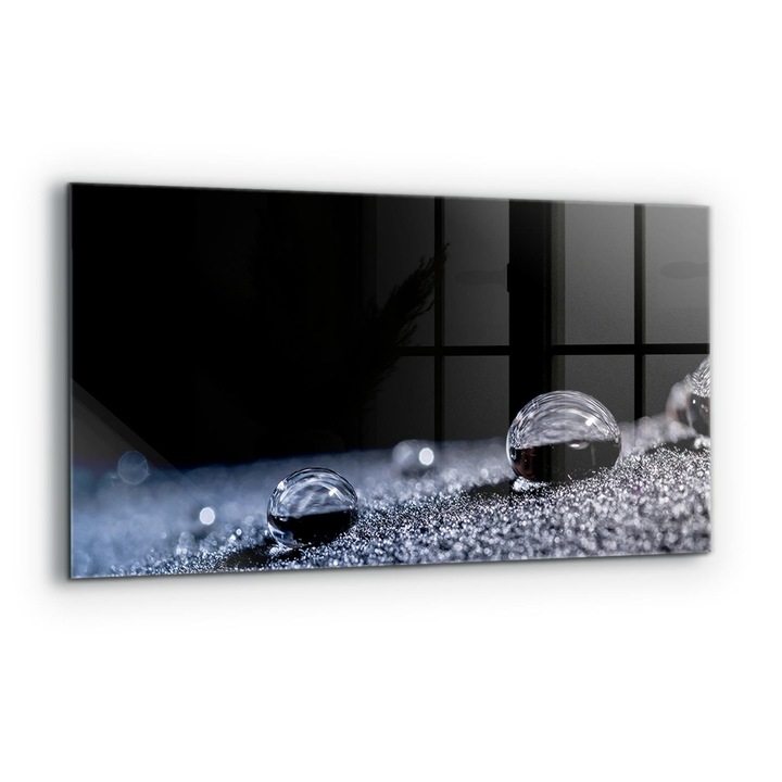 Dekoratív panel, Wallfluent, Üveg, Egy csepp reggeli harmat, Többszínű, 140x70 cm, 010010510080000077216