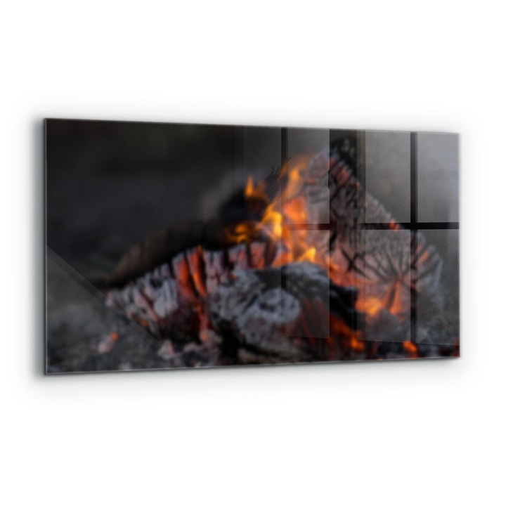 Dekoratív panel, Wallfluent, Üveg, Lit Fire, Többszínű, 140x70 cm, 010010510080000077433