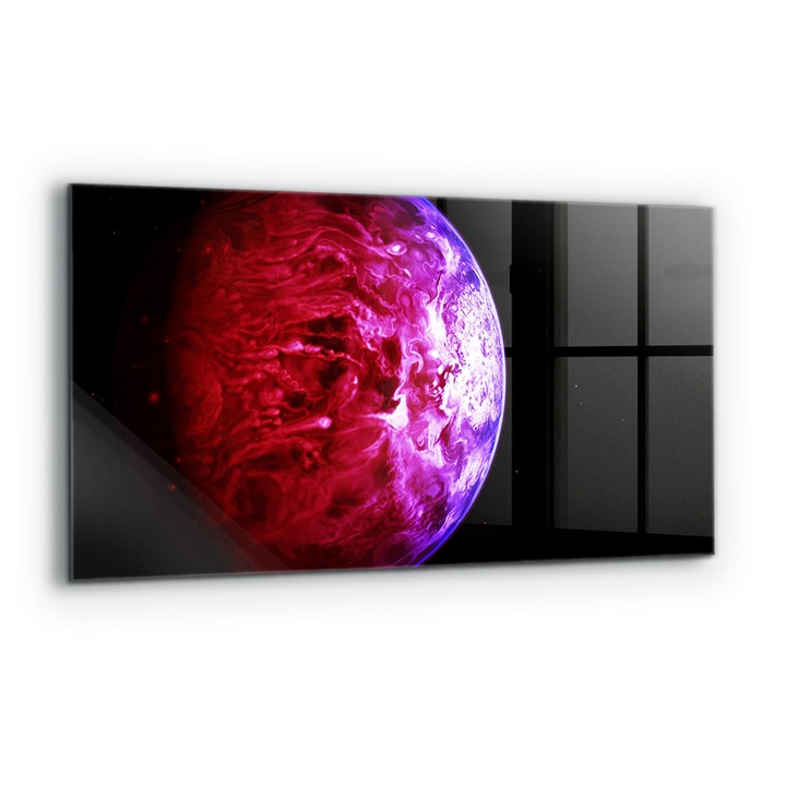 Dekoratív panel, Wallfluent, Üveg, Cosmos Mysterious Planet, Többszínű, 140x70 cm, 010010510080000077437