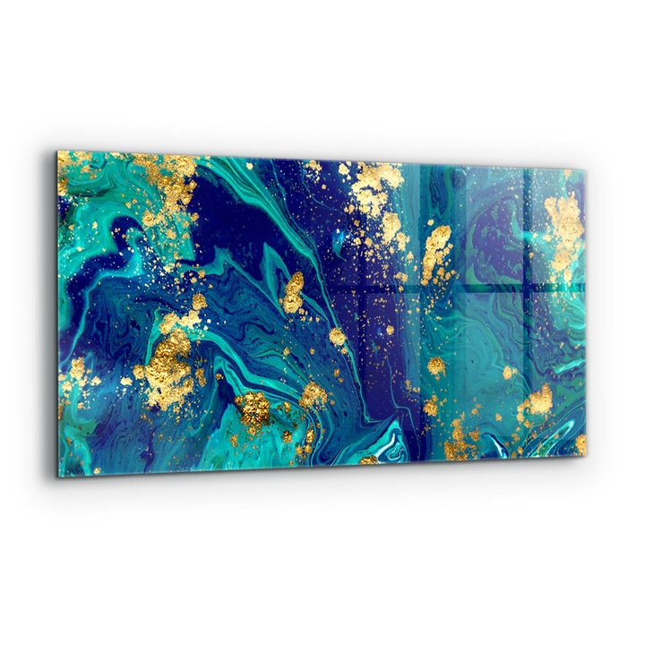 Dekoratív panel, Wallfluent, Üveg, Modern Absztrakt Művészet, Többszínű, 140x70 cm, 010010510080000039771