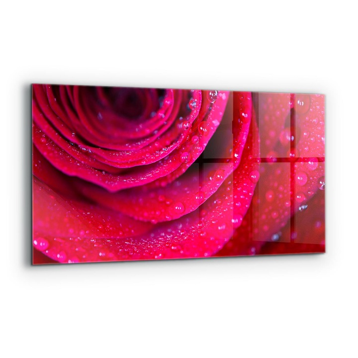 Dekoratív panel, Wallfluent, Üveg, Szerelem Rózsa Szimbólum, Többszínű, 120x60 cm, 010010510050000077294