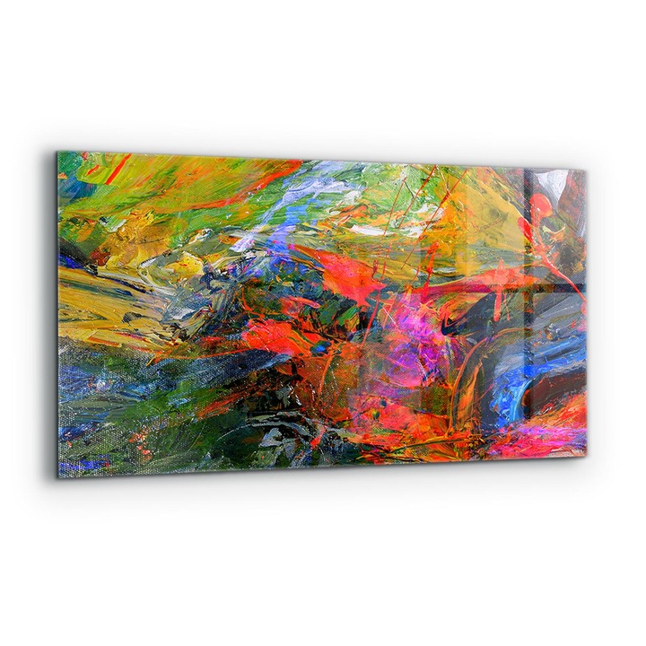Dekoratív panel, Wallfluent, Üveg, Színes robbanás, Többszínű, 120x60 cm, 010010510050000049414