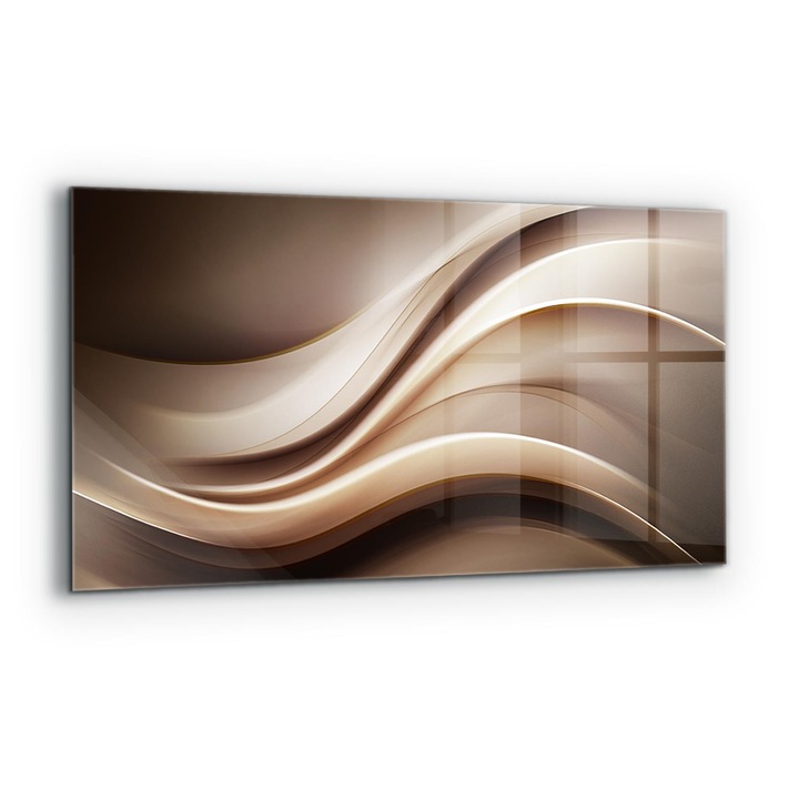 Dekoratív panel, Wallfluent, Üveg, Energiahullámok Absztrakciója, Többszínű, 140x70 cm, 010010510080000005463