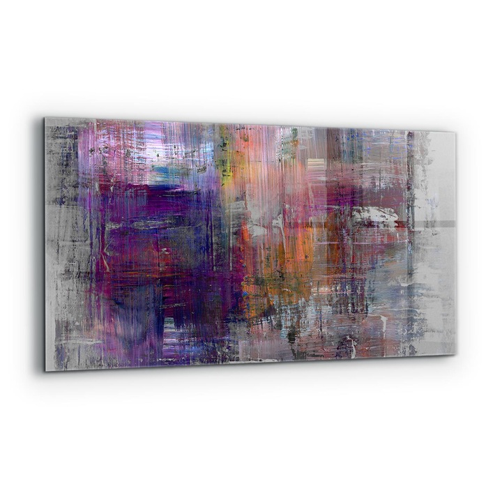 Dekoratív panel, Wallfluent, Üveg, Absztrakt festmény, Többszínű, 140x70 cm, 010010510080000077165