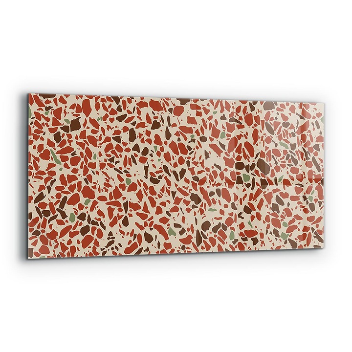 Dekoratív panel, Wallfluent, Üveg, Terrazzo Stone Structure, Többszínű, 125x50 cm, 010010510070000077426