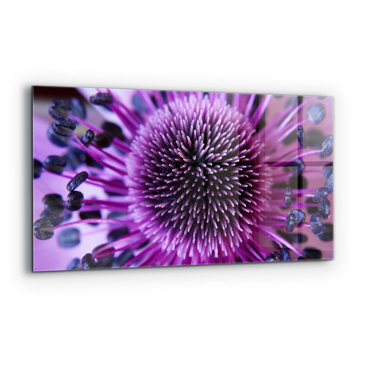 Dekoratív panel, Wallfluent, Üveg, Lila Virág, Többszínű, 140x70 cm, 010010510080000077144