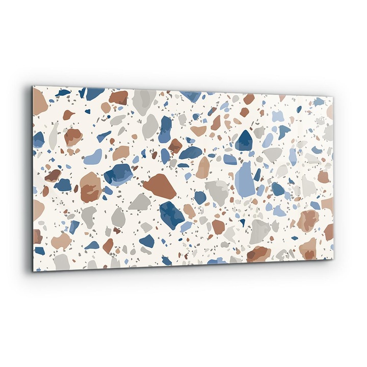 Dekoratív panel, Wallfluent, Üveg, Terrazzo Terrazzo Stone, Többszínű, 140x70 cm, 010010510080000077417