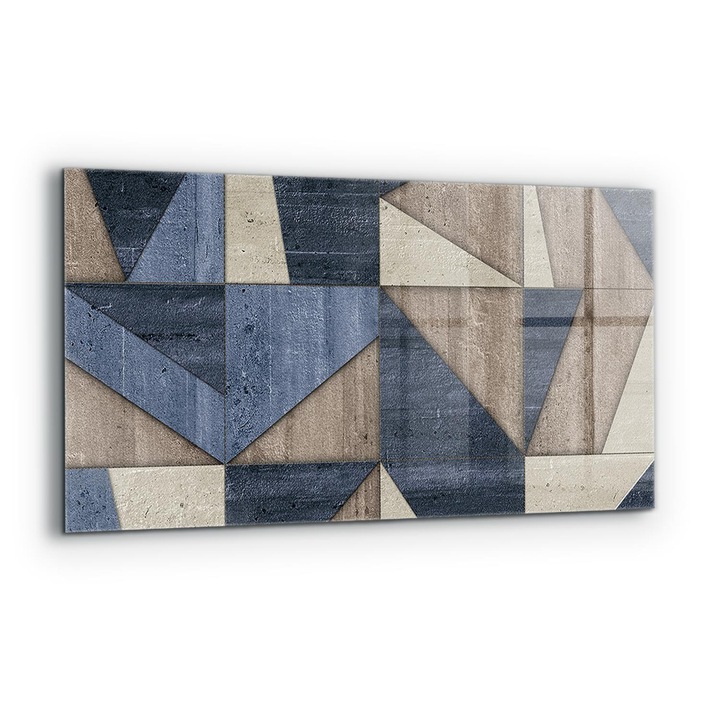 Dekoratív panel, Wallfluent, Üveg, Geometrikus absztrakció, Többszínű, 140x70 cm, 010010510080000077399