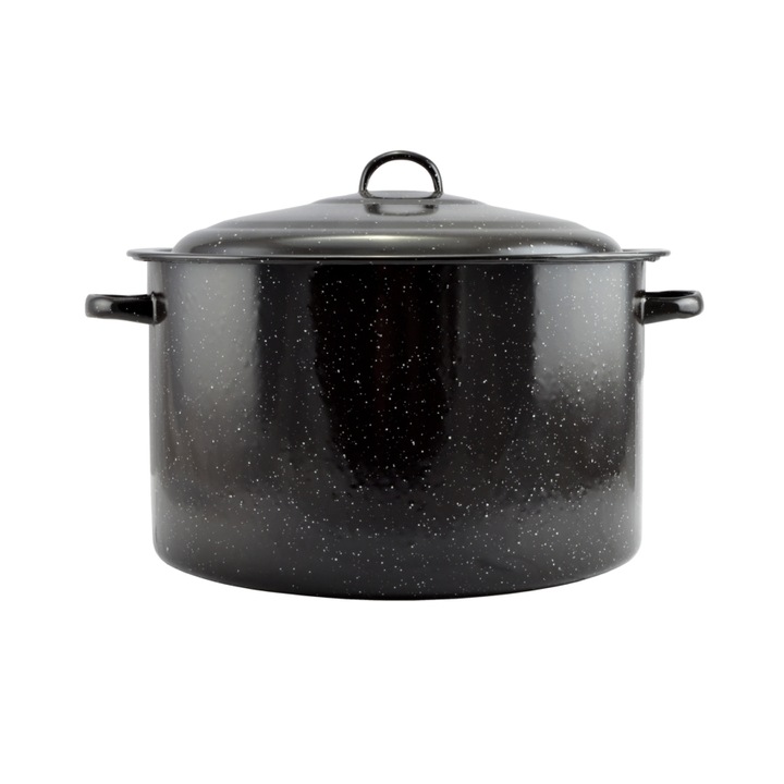 Емайлирана тенджера с капак, 36 см, 20 литра