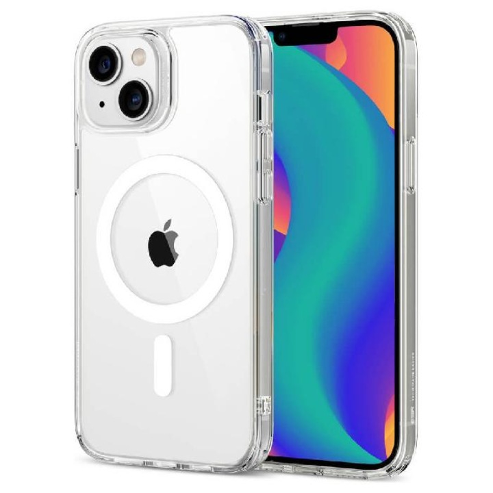 Силиконов кейс bSmart Magsafe 1.5mm, За iPhone 13 Mini (5.4), Прозрачен