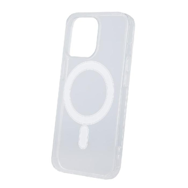 Силиконов кейс bSmart Magsafe 1.5mm, За iPhone 14 Plus (6.7), Прозрачен