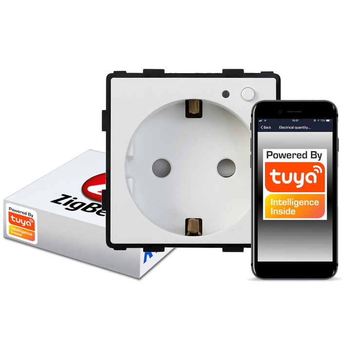 68124949 Гнездо за вграждане Zigbee TUYA RTX SH ИЗМЕРВАНЕ НА ЕНЕРГИЯ