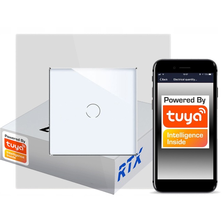 68125098 Сензорен превключвател 1 верига ZigBee TUYA RTX SH# без N