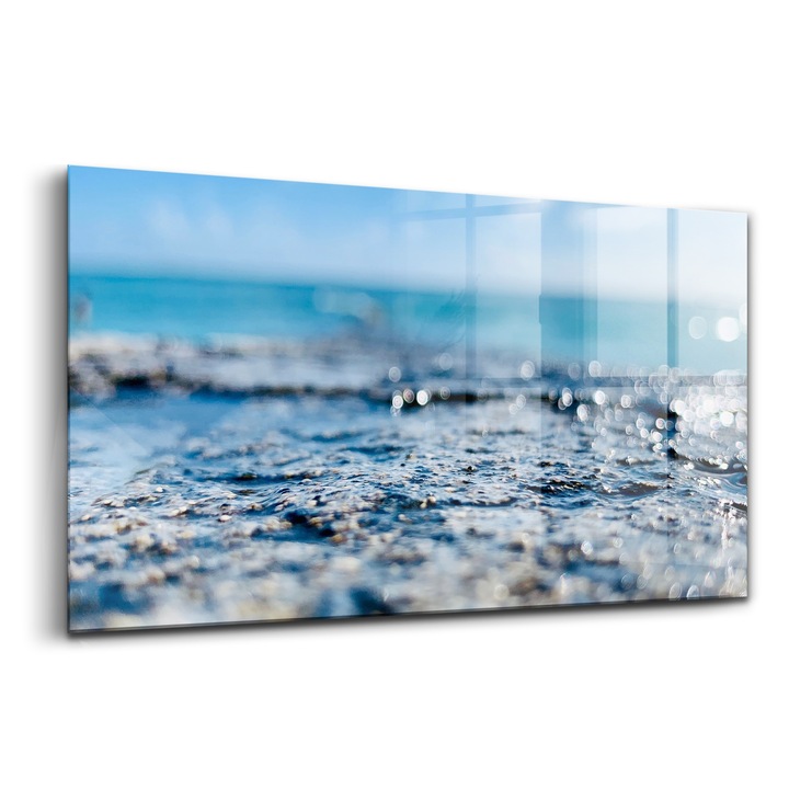 Tablou, Wallfluent, Sticla, Fotografie Cu Apa, Albastru, 120x60 cm