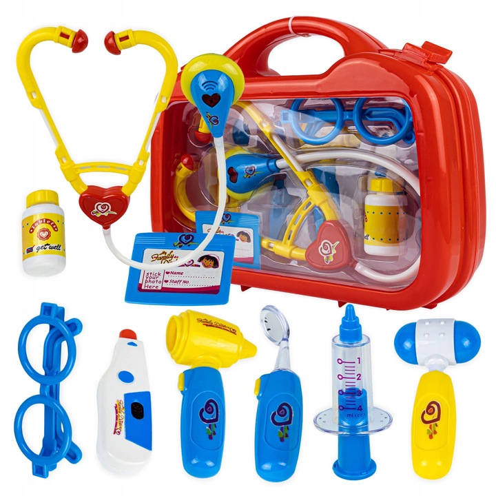 Doktor játékkészlet, Műanyag, Többszínű, 3+