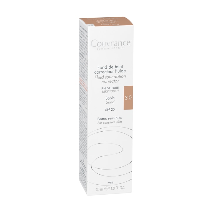 Флуид фон дьо тен Avene Couvrance 3.0 Sable SPF 20, 30 мл
