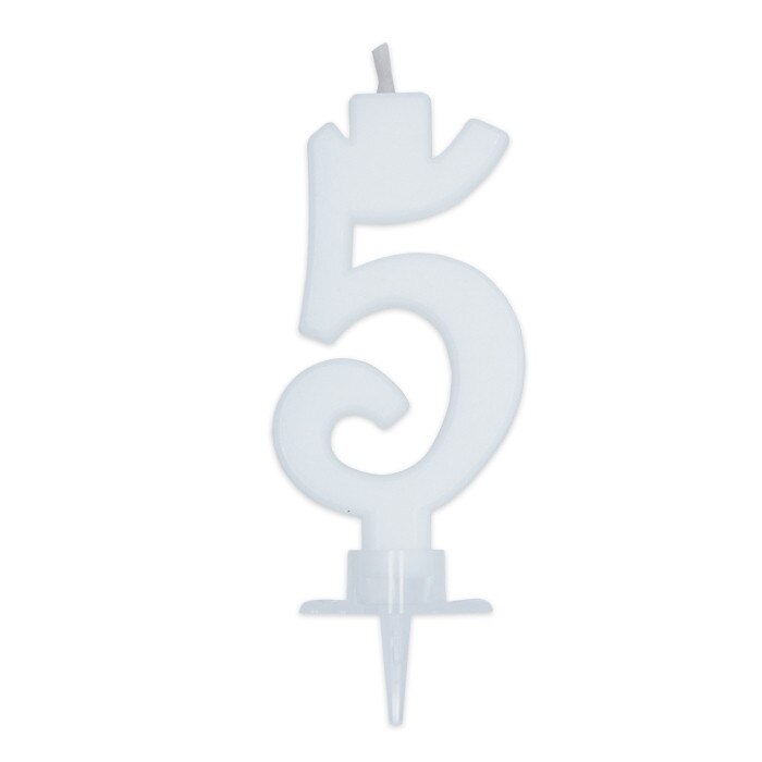 Lumanare italica, alba, nr. 5 Big Party