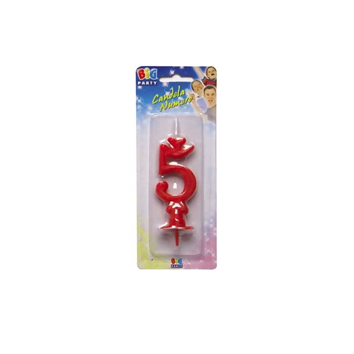 Lumanare Clasica, Rosu, Nr. 5 Big Party