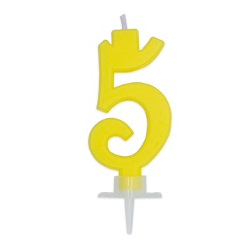 Lumanare italica, galben, nr. 5 Big Party Lumanare italica, galben, nr. 5 Big Party