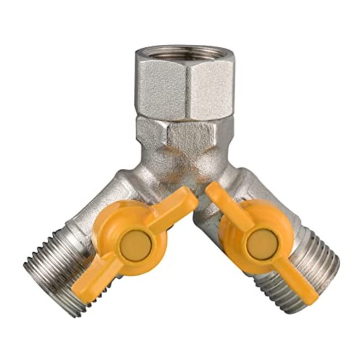 Supapa cu 3 cai, Mmgoqqt, alama, argintiu, G 1/2, adaptor pentru robinet dus