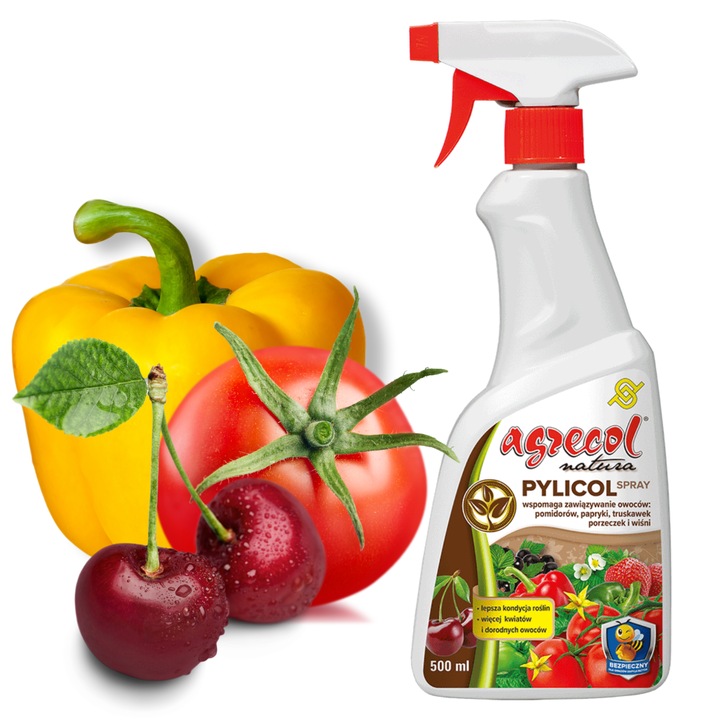 Solutie Polenizatoare, Agrecol, Spray Biostimulator, 500ml, Pylicol, Pentru Rosii/Ardei, Pentru Polenizare, Pentru Fructe Si Legume, Imbunatateste Sanatatea Plantelor, Creste Recolta