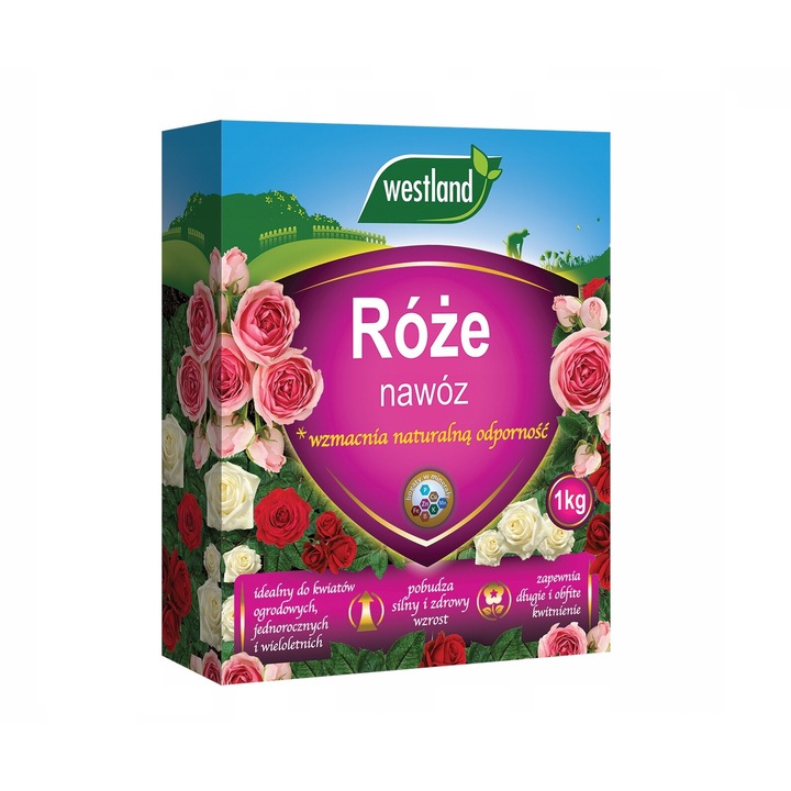 Fertilizator granular pentru trandafiri si plante perene, Westland, Formula complexa, Primavara, Nutrienti, 1kg