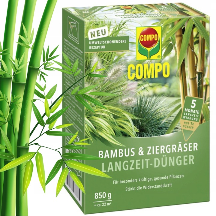 Ingrasamant Pentru Ierburi Ornamentale, Compo, Granule, 850G, Azot 18%, Cu Actiune Indelungata (5 Luni), Contine Azot Isodur, Ingrijire Optima A Plantelor