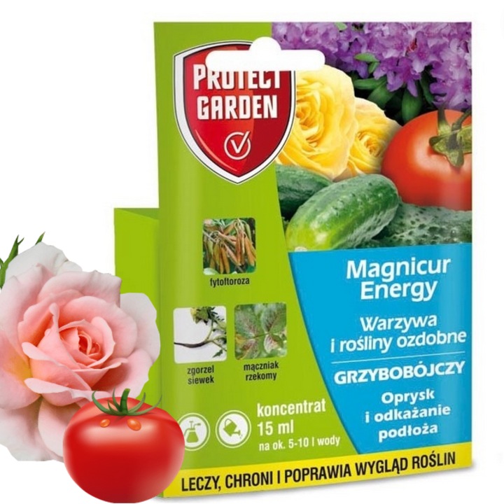 Fungicid Protect Garden Magnicur Energy, Fungicid Pentru Sol, 15ml, Actiune Dubla, Previne Si Trateaza Bolile Plantelor, Usor De Utilizat, Pentru Stropire Si Udare, Pentru Legume Si Plante Ornamentale