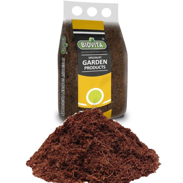 Fibra De Cocos Pentru Terarii, Biovita, 10Mm, 5L, Scoarta, Ecologic, Pentru Gradinarit Si Teraristica, Ph 5.5-6.5