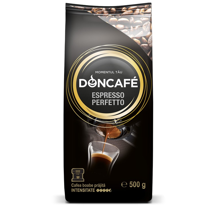 Pachet Cafe Espresso, 4x Cafea Boabe Doncafe Espresso Perfetto, 500g