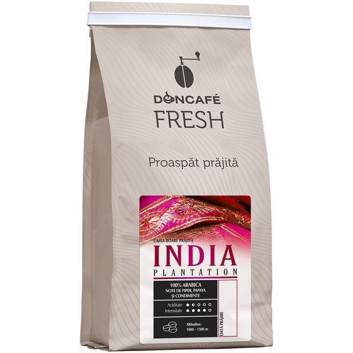 Кафе на зърна Doncafe Fresh India Plantation, 250 гр, Изпечено