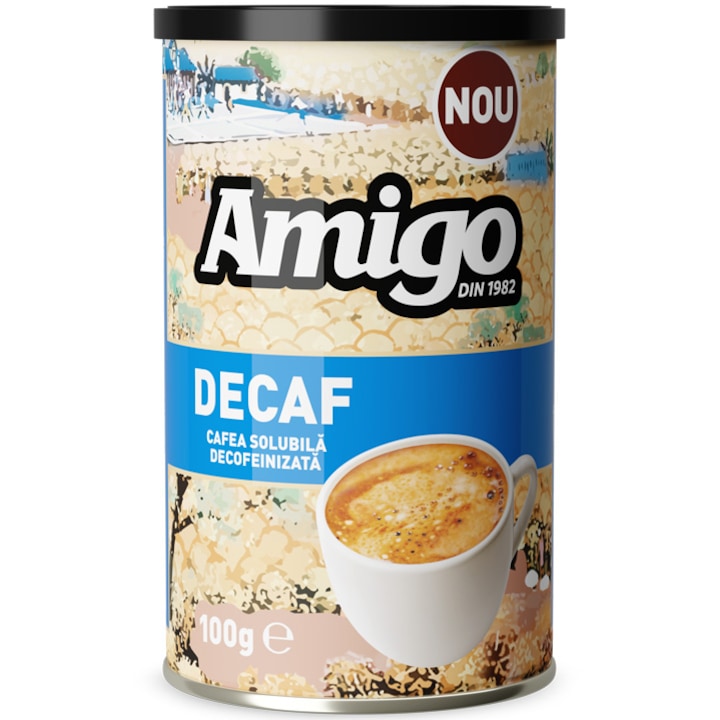 Amigo Decaf, cafea solubila decofeinizata, 100g
