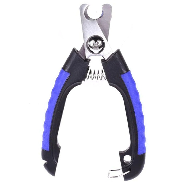 Cleste Profesional Taiat, Scurtat unghii animale, Pisici, Caini, Albastru, Ropet