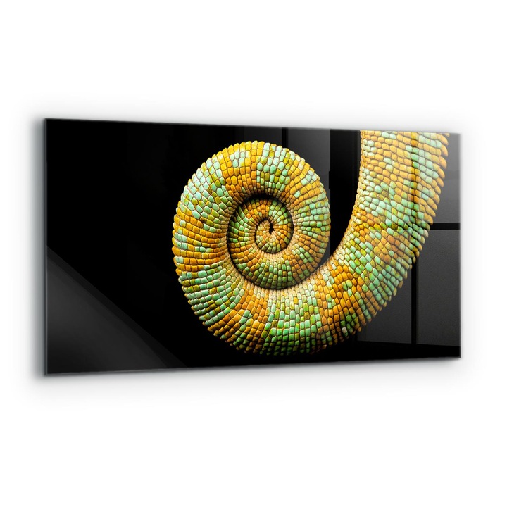 Dekoratív panel, Wallfluent, Üveg, Tail of Nature's Chameleon, Többszínű, 140x70 cm, 010010510080000077190