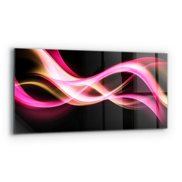 Dekoratív panel, Wallfluent, Üveg, Modern Absztrakt Vibráció, Többszínű, 125x50 cm, 010010510070000077191