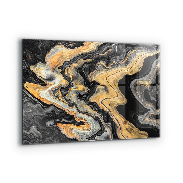 Dekoratív panel, Wallfluent, Üveg, Modern Art Márvány, Többszínű, 100x70 cm, 010010510030000077316