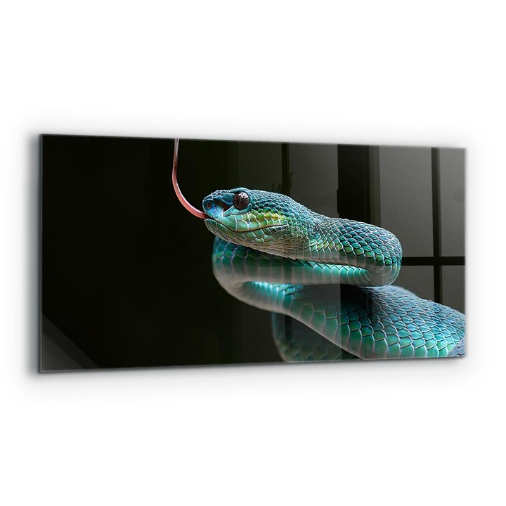 Dekoratív panel, Wallfluent, Üveg, Snake Wildlife, Többszínű, 125x50 cm, 010010510070000077271