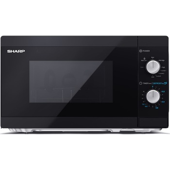 Cuptor cu microunde Sharp YC-MG01E-B, 20 l, 800 W, Mecanic, Gril 1000 W, Negru
