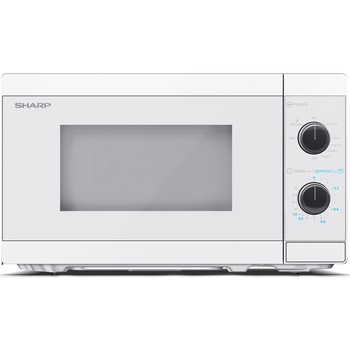 Cuptor cu microunde Sharp YC-MG01E-C, 20 l, 800 W, Mecanic, Gril 1000 W, Alb