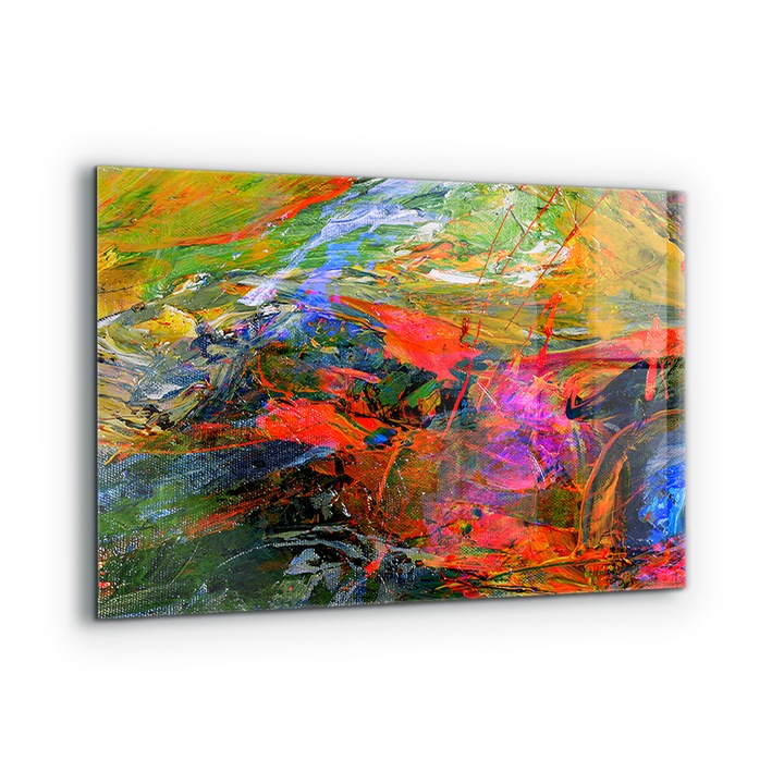 Dekoratív panel, Wallfluent, Üveg, Színes robbanás, Többszínű, 100x70 cm, 010010510030000049414