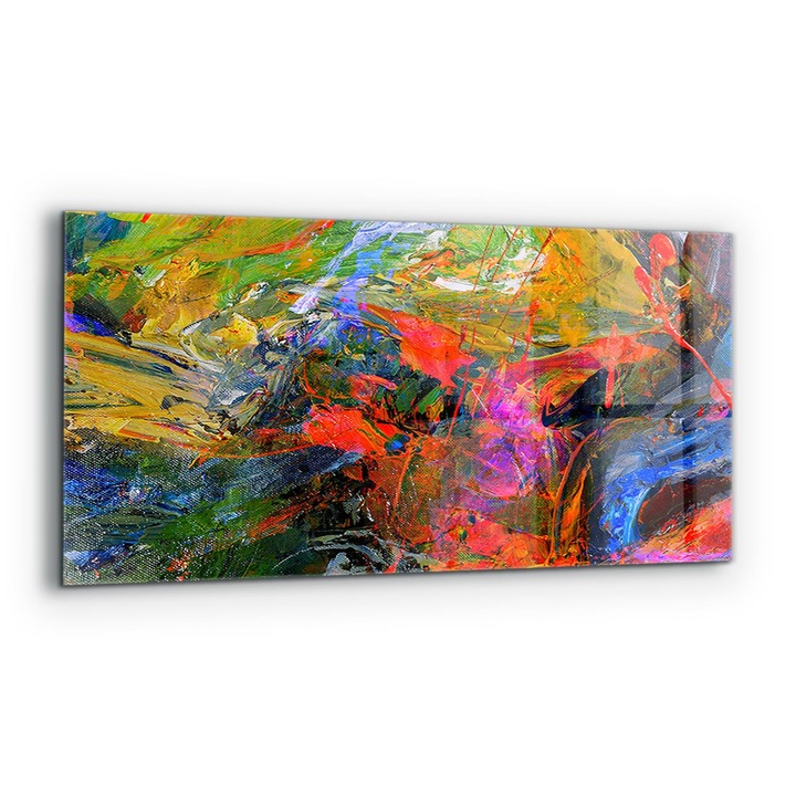Dekoratív panel, Wallfluent, Üveg, Színes robbanás, Többszínű, 125x50 cm, 010010510070000049414