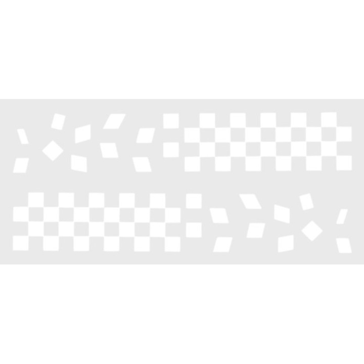 Sticker auto - Finish line, Alb, 2buc 70x12 cm