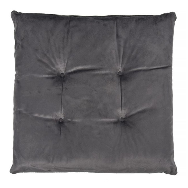 Perna pentru scaun, catifea, gri, 38x38x4cm
