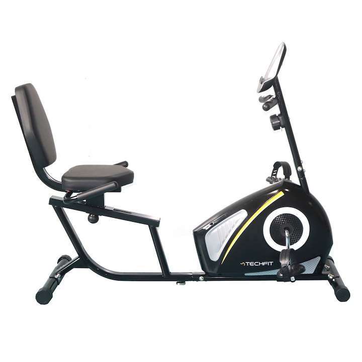 Bicicleta fitness magnetica Techfit R250PRO, 147x57.5x107 cm, gri