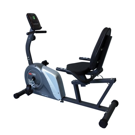 Bicicleta fitness magnetica Techfit R300PRO, 130x57x110 cm, gri