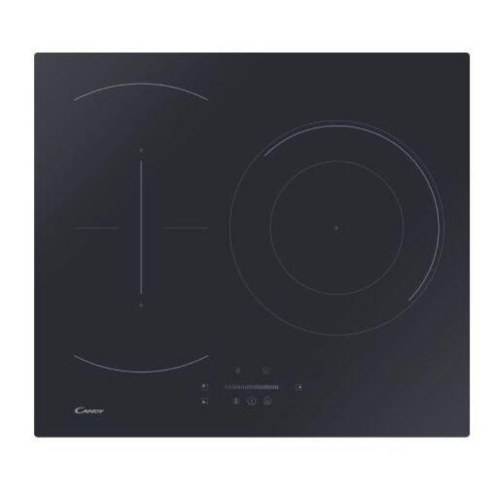 Beépített indukciós főzőlap Candy C63TPSC/E14U, üvegkerámia, 3 főzőzóna, fekete