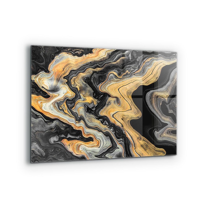 Dekoratív panel, Wallfluent, Üveg, Modern Art Márvány, Többszínű, 80x60 cm, 010010510130000077316