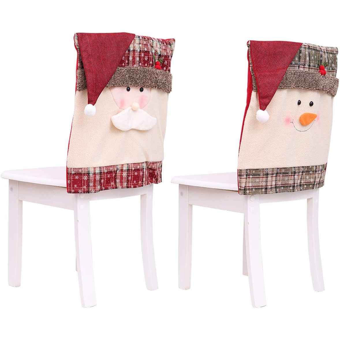 Kar csonyi T m j Sz kl bhuzatok EMAG hu 4pcs-red-santa-claus-hat-non-woven-fabric-chair-back-covers-party